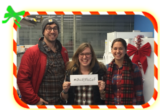 Deck the Lab Addgenies in Winter Sweaters